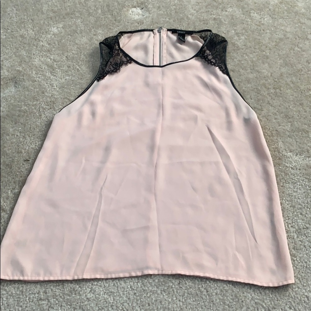 Forever 21 Light Peach Mesh Blouse